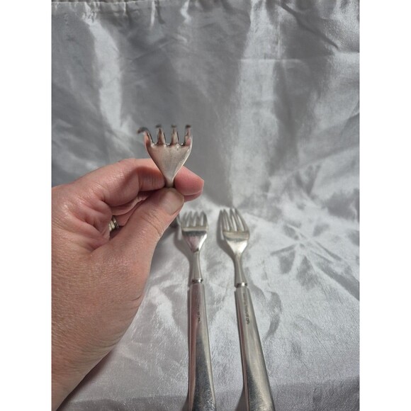 Vintage RUDISILL BROS. 12 DWT., Silverplate Set OF 3 Forks RARE - Picture 7 of 11